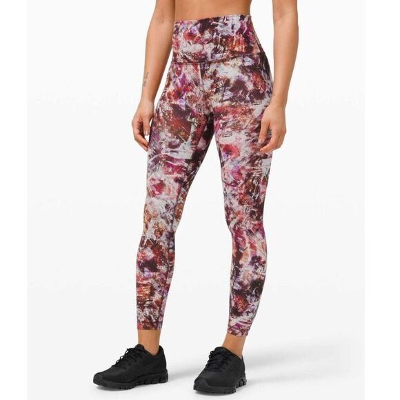 ☀️SALE☀️ Lululemon Wunder Train High Rise Tights - Urbantricity Print Size: 2 - Picture 1 of 14